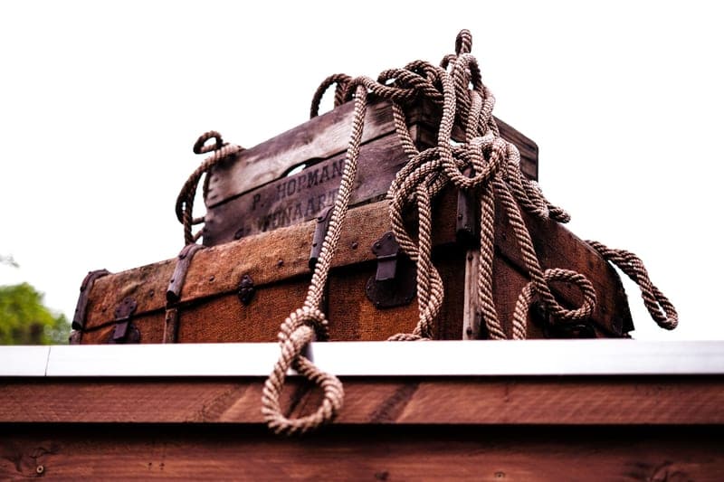 A tie-down strap securing cargo
